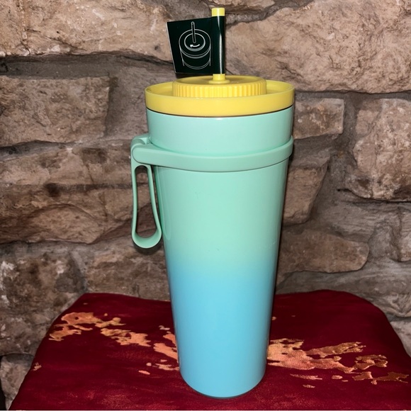 STARBUCKS NWT 2025 Summer Ombre Blue Green Vacuum Insulated Tumbler 24oz 710ML - Picture 6 of 11